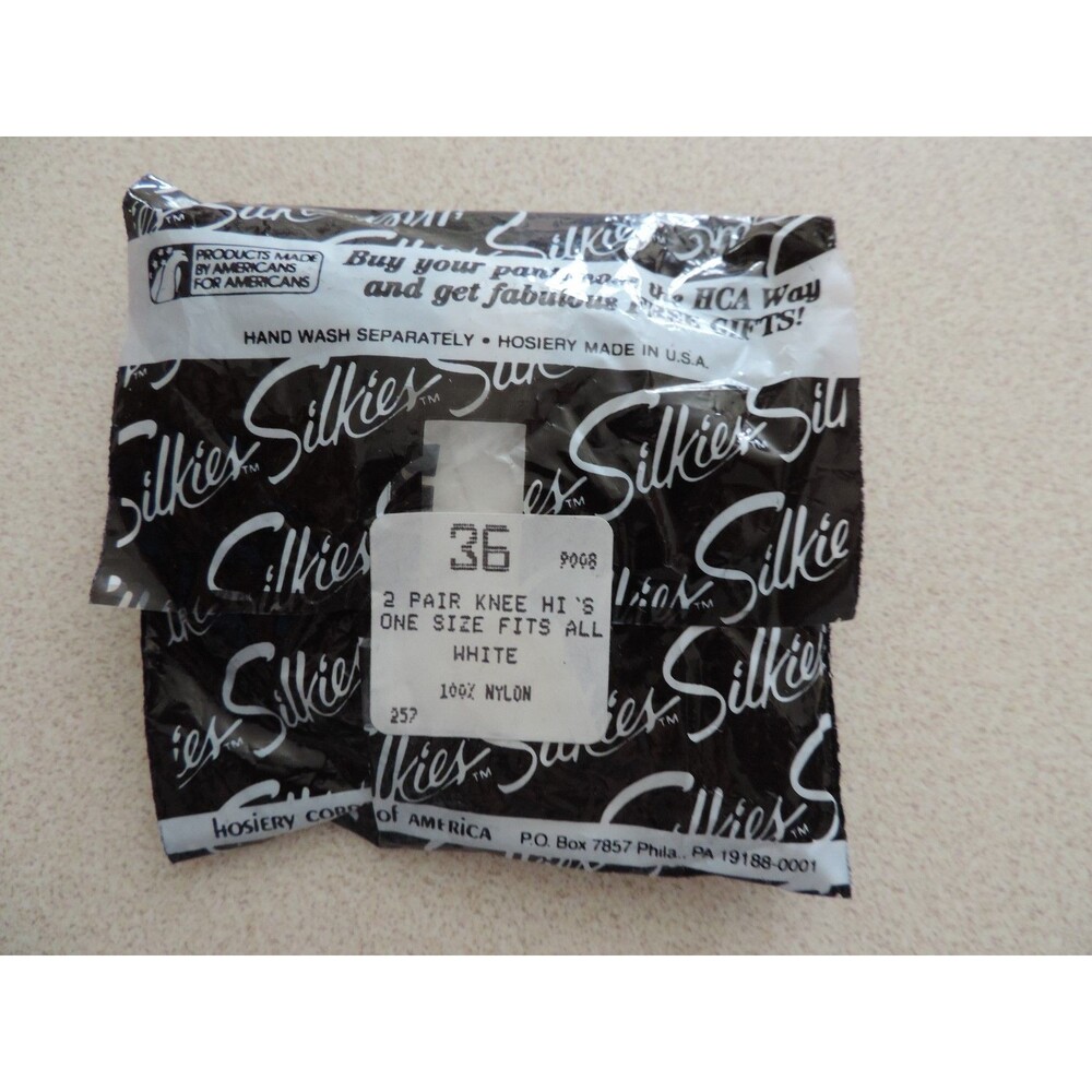 Silkies Knee Hi's (2 pair/pkg) - White ~ One Size Fits All